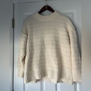 Free People Cream Turtleneck Sweater